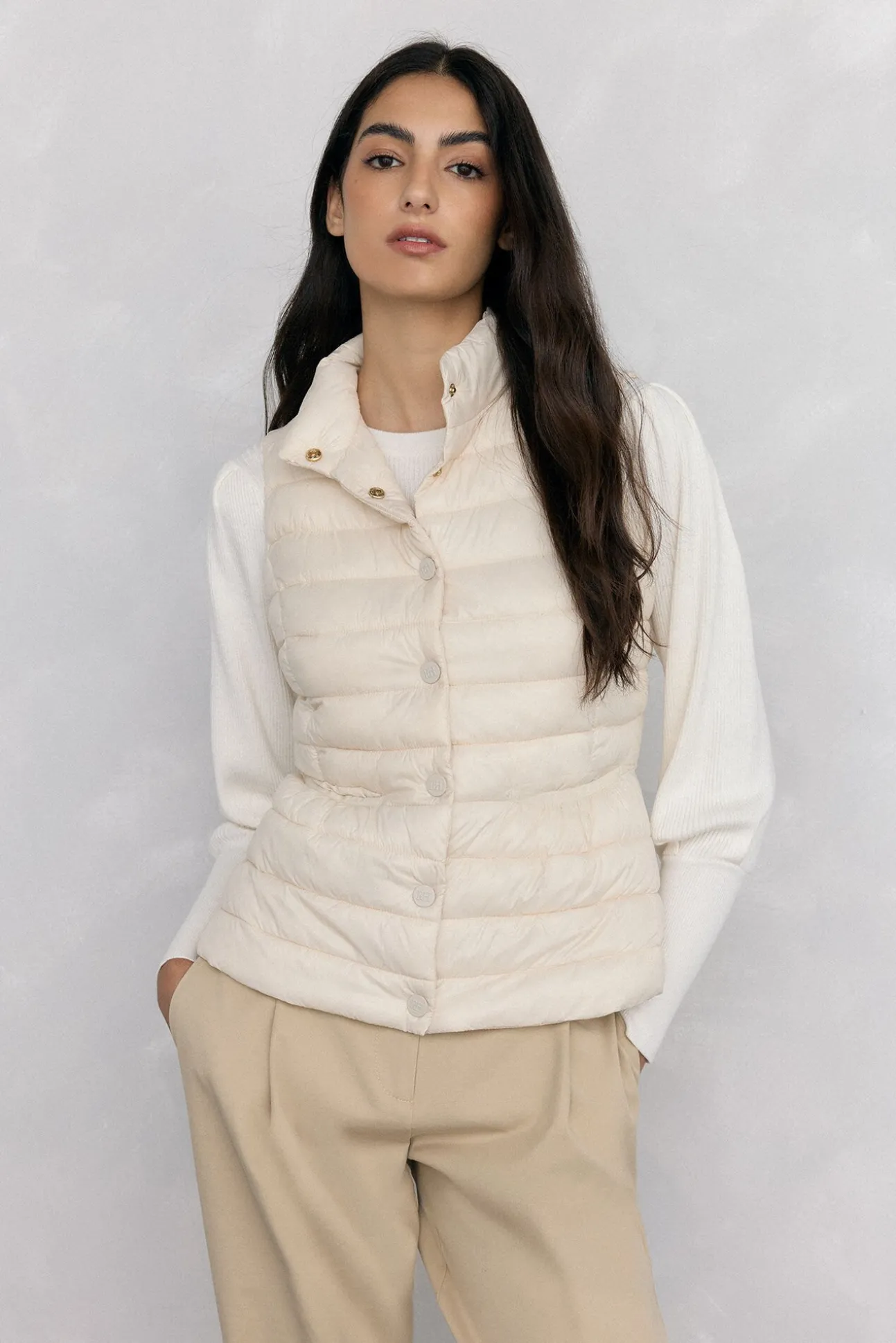 Chaleco corto peplum