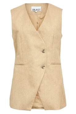 Chaleco cruzado tweed