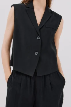 Chaleco de cuello solapa
