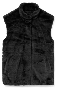 Chaleco de pelo cuello alto