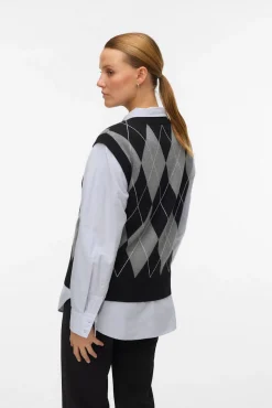 Chaleco de punto rombos