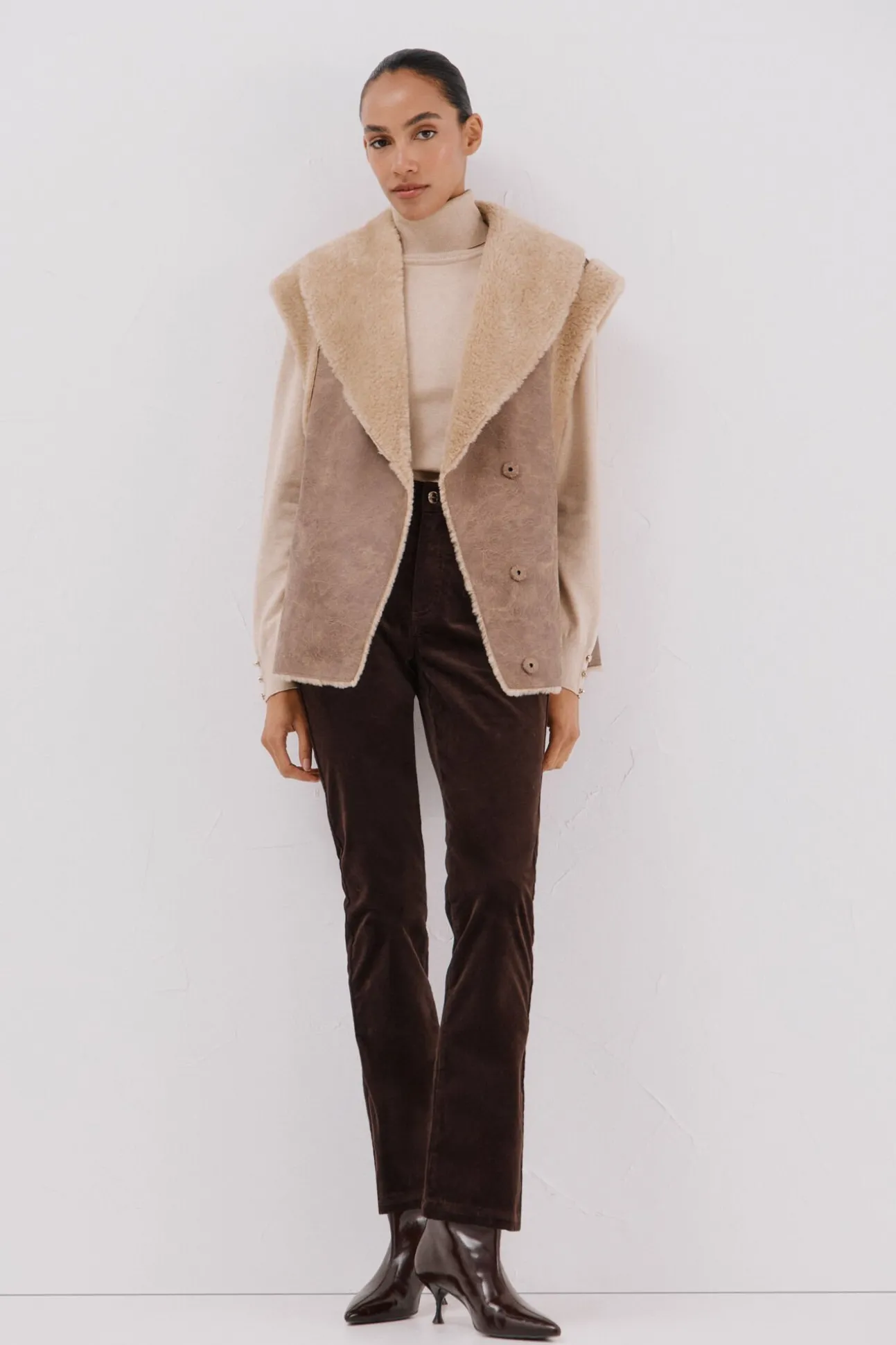 Chaleco efecto doble faz