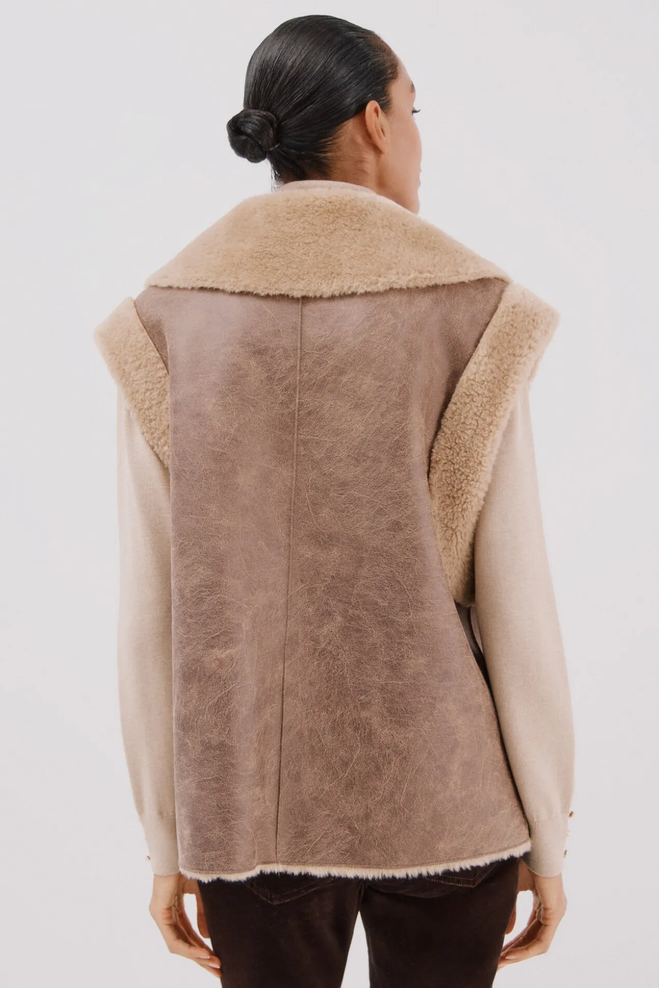 Chaleco efecto doble faz