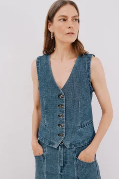 Chaleco en denim