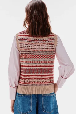 Chaleco jacquard geométrico