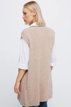 Chaleco largo abierto