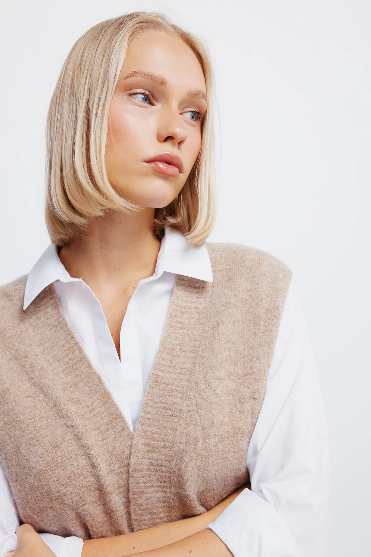 Chaleco largo abierto