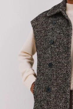 Chaleco largo botones