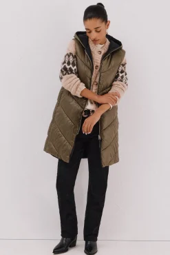 Chaleco largo reversible