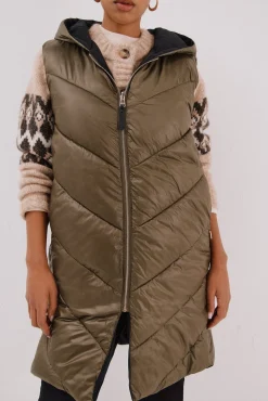 Chaleco largo reversible