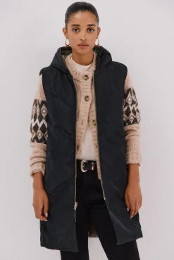 Chaleco largo reversible