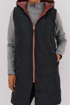 Chaleco largo reversible