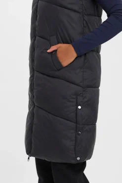 Chaleco midi acolchado de mujer