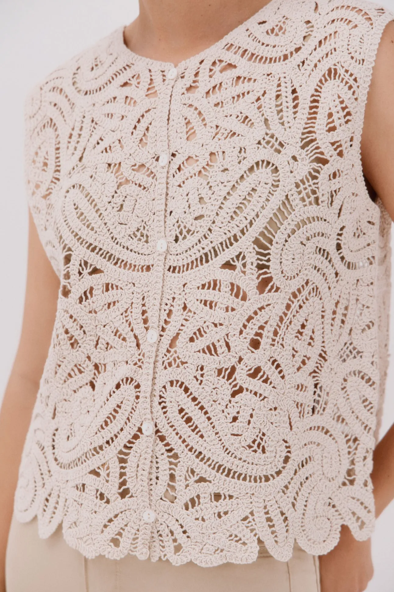 Chaleco tipo crochet