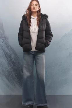 Chaqueta acolchada capucha pelo Sorona Aura