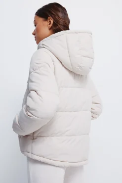 Chaqueta acolchada capucha poliéster reciclado