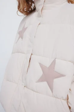Chaqueta acolchada estrellas niña