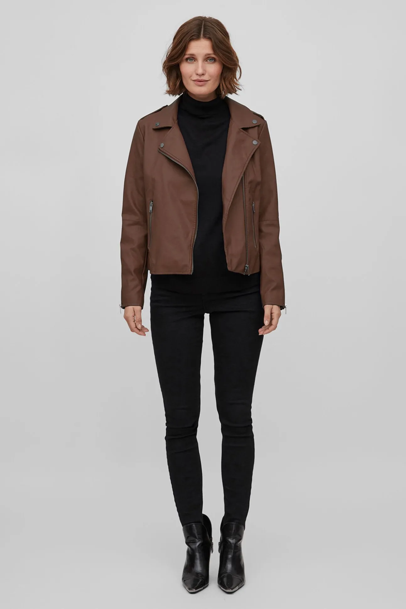 Chaqueta biker polipiel