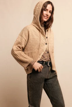 Chaqueta capucha punto