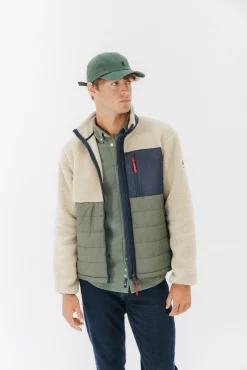 Chaqueta combinada nylon y borreguillo