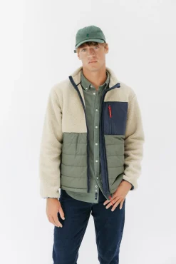 Chaqueta combinada nylon y borreguillo