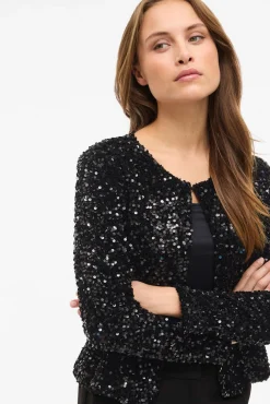 Chaqueta corta con lentejuelas