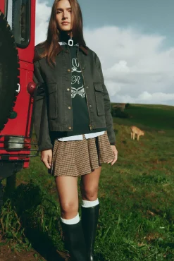 Chaqueta corta encerada