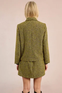 Chaqueta corta estampado discreto