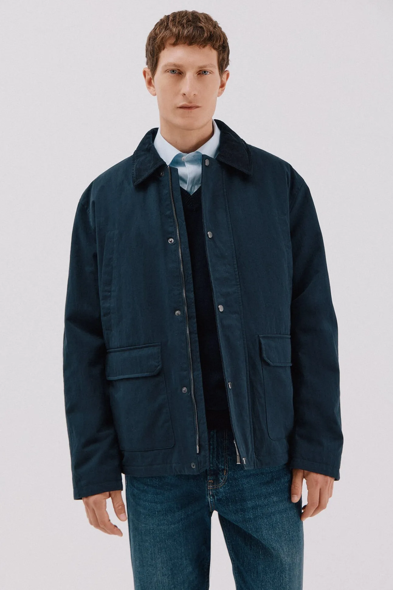 Chaqueta cuello combinado