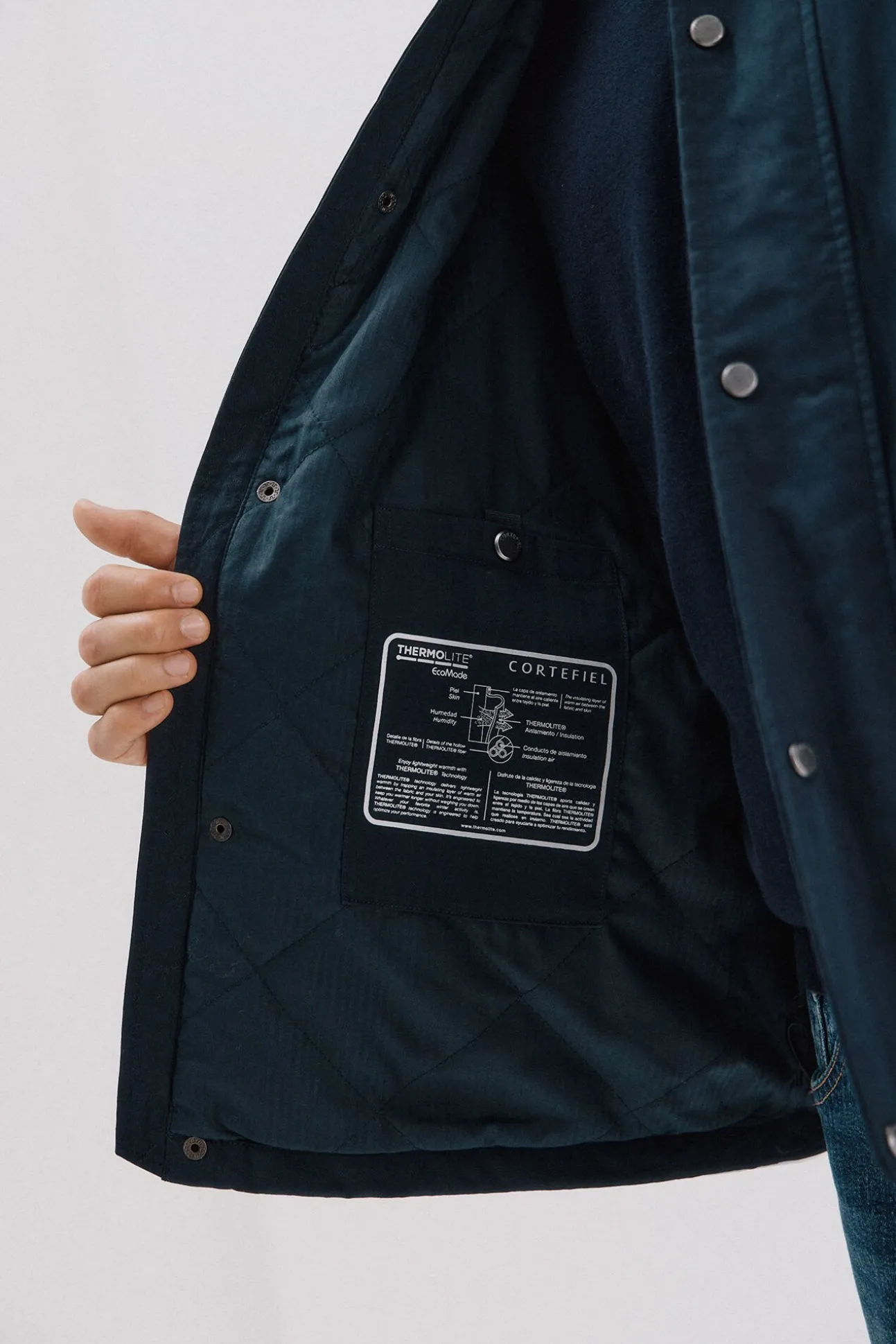 Chaqueta cuello combinado