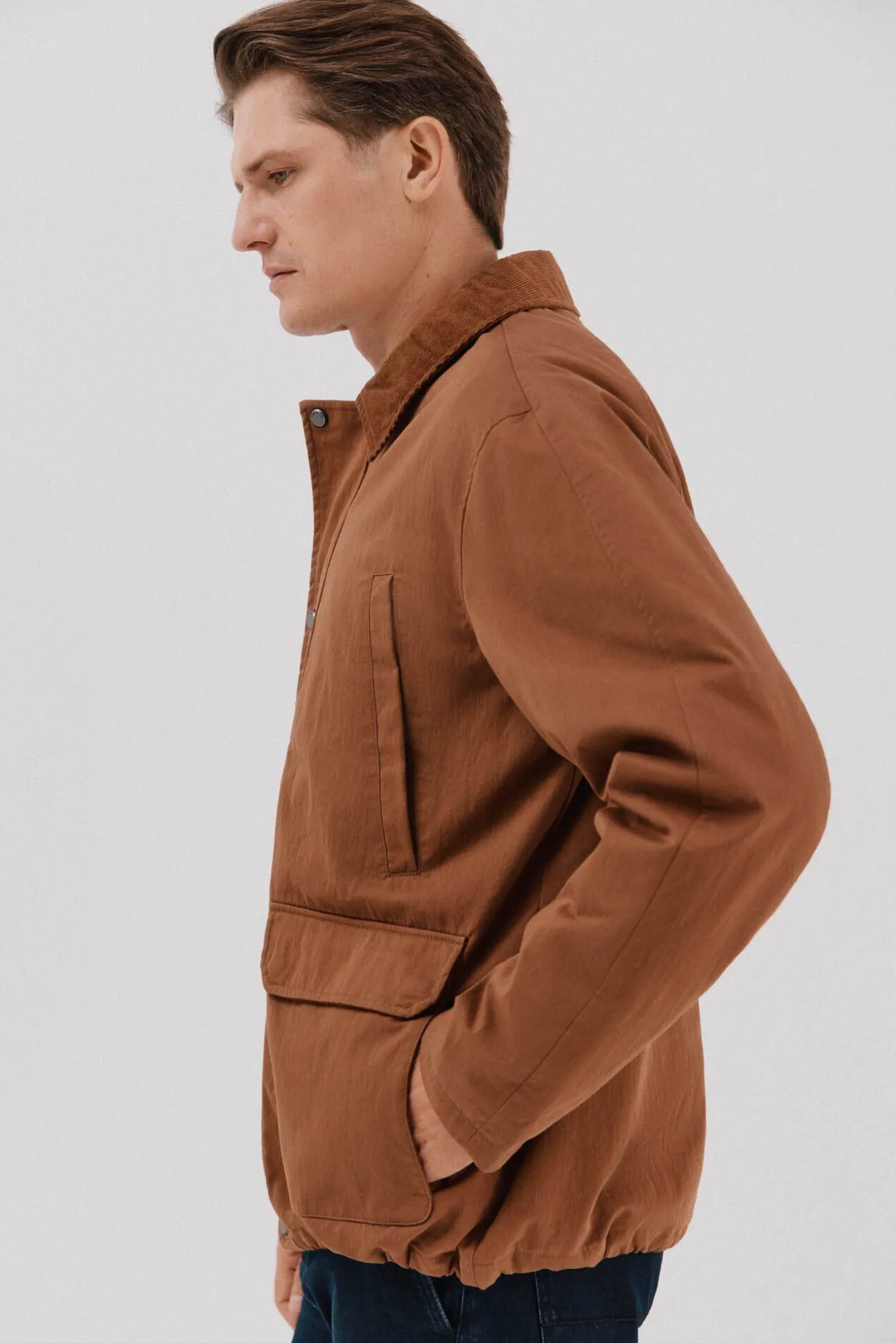 Chaqueta cuello combinado