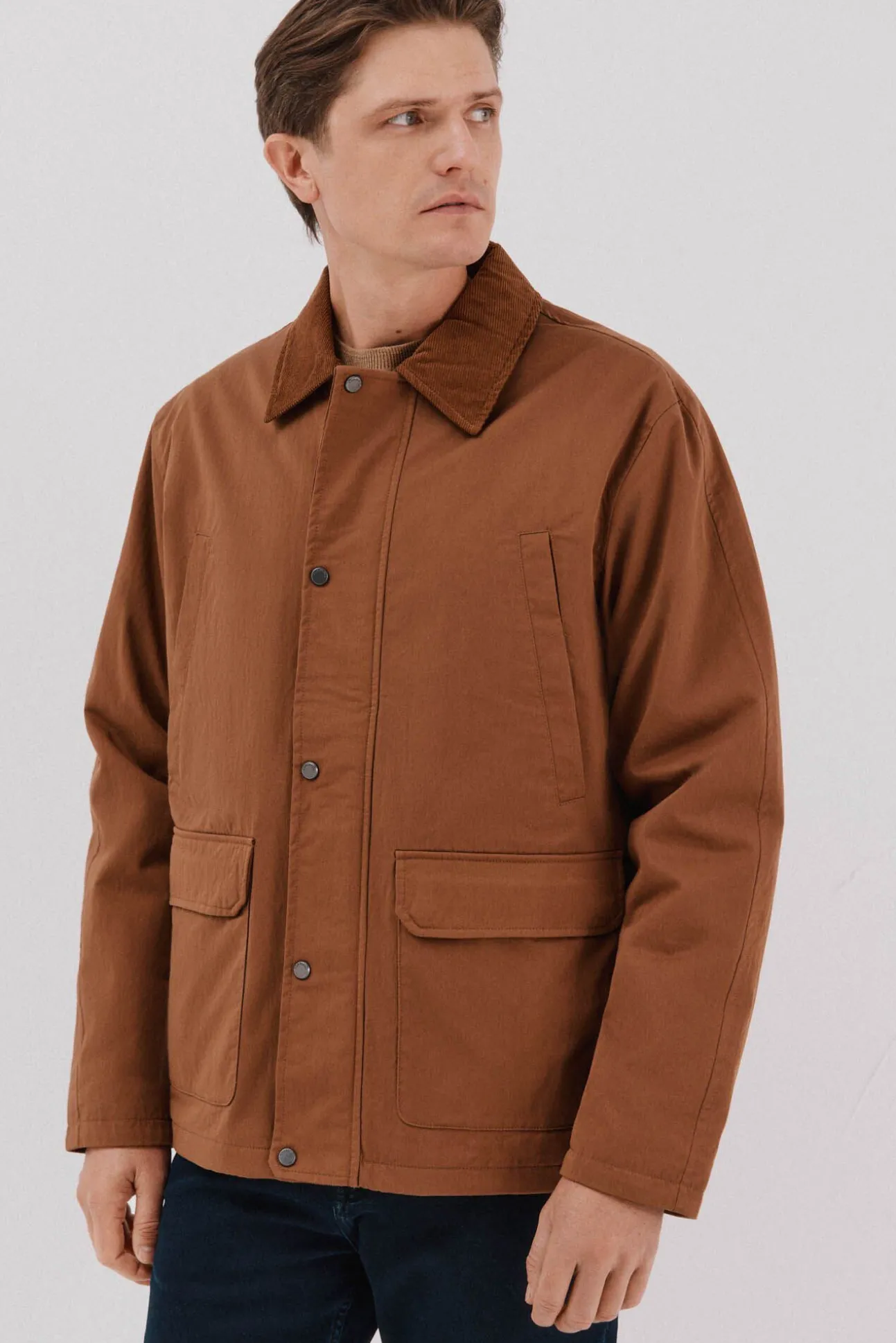 Chaqueta cuello combinado