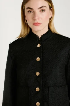 Chaqueta de paño con botones