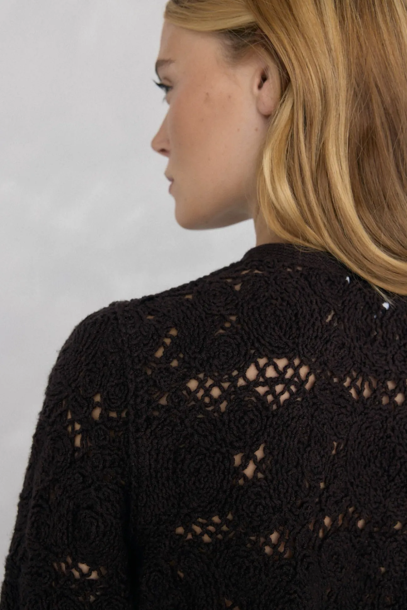 Chaqueta de punto crochet