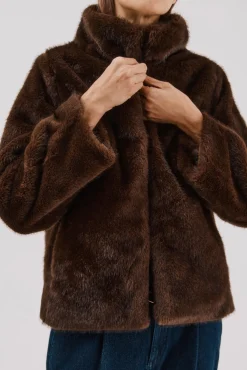 Chaqueta efecto pelo