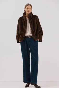 Chaqueta efecto pelo