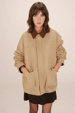 Chaqueta en sarga de algodón