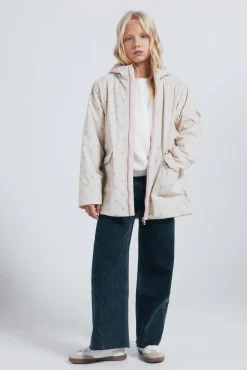 Chaqueta engomada topos niña