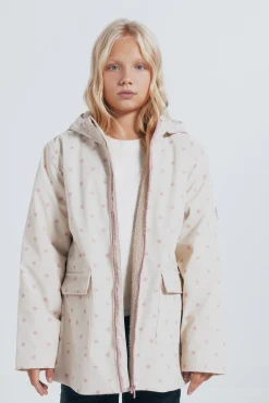 Chaqueta engomada topos niña