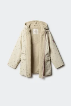 Chaqueta engomada topos niña