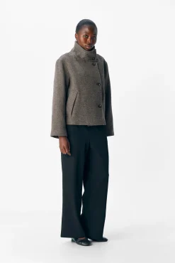 Chaqueta fieltro cruzada