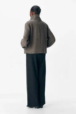 Chaqueta fieltro cruzada