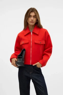 Chaqueta fieltro manga larga