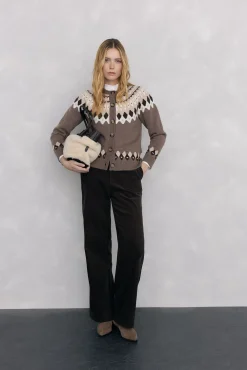 Chaqueta jacquard greca