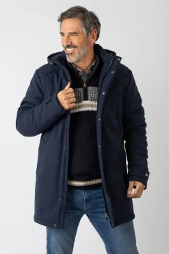 Chaqueta larga con capucha