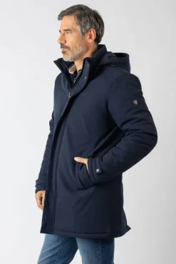 Chaqueta larga con capucha