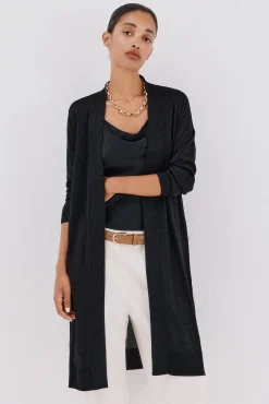 Chaqueta larga lurex