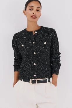 Chaqueta lúrex botones