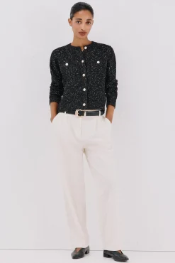 Chaqueta lúrex botones