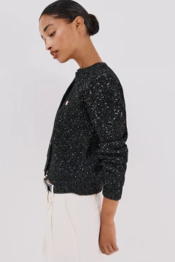 Chaqueta lúrex botones